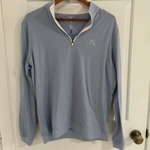 Rhoback Striped Performance Quarter Zip